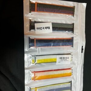 6 Pack Sport Loop Watch Bands Nylon Fabric For Apple Watch 42 44 45mm